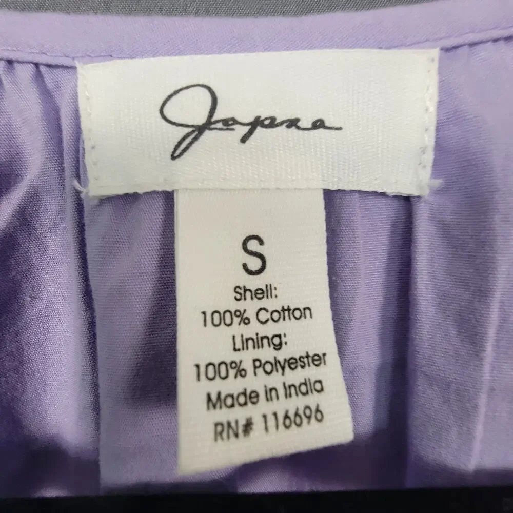 Japna Lilac Puff Sleeve Prairie Babydoll Mini Dress Cottagecore Small